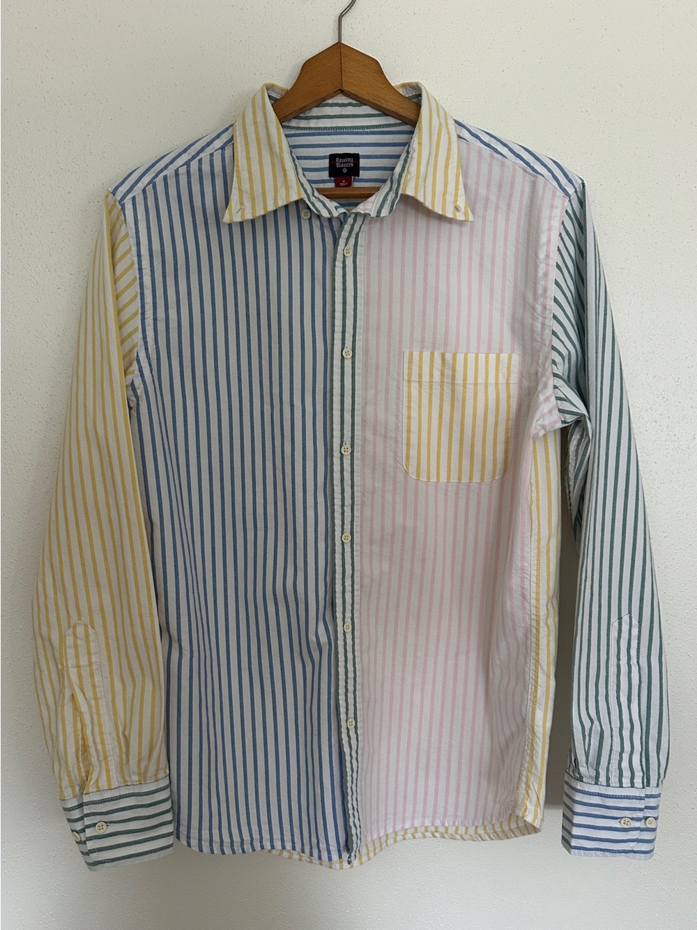 Rowing Blazers x Target Fun Stripe Oxford Colorblock Button Down Shirt Medium
